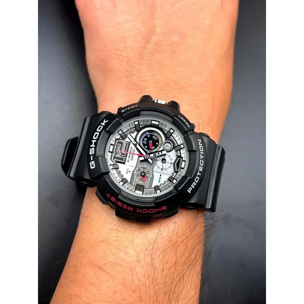 Casio G-Shock GAC-110-1A Analog Chronograph Black Silver 200M Watch